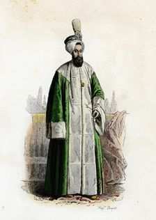 Sultan Selim III, Emperor of the Ottomans (1761-1808), son of Mustafa II, etching, 1870