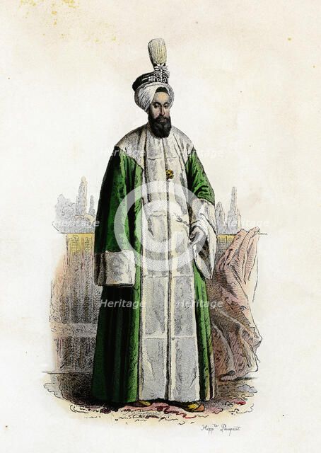 Sultan Selim III, Emperor of the Ottomans (1761-1808), son of Mustafa II, etching, 1870.