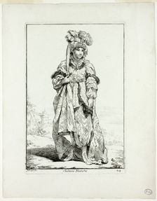 Sultane Blanche, plate 24 from Caravanne du Sultan à la Mecque, 1748. Creator: Joseph-Marie Vien the Elder