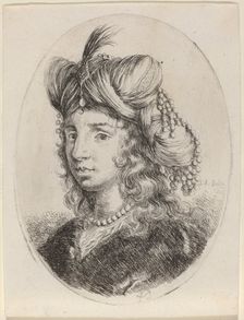 Sultaness Adorned with Pearls, Turned to the Left, 1649/1650. Creator: Stefano della Bella