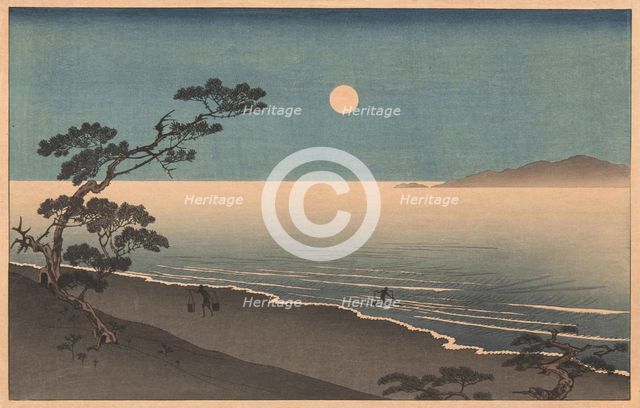 Suma Beach in Moonlight, c1930. Creator: Yoshimune, Utagawa II (1863-1941).