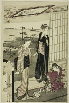 Suma, from the series "A Fashionable Parody of the Tale of Genji", c1789/94. Creator: Hosoda Eishi