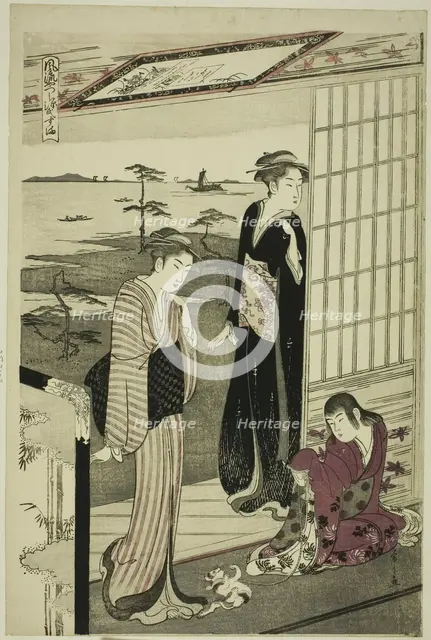 Suma, from the series "A Fashionable Parody of the Tale of Genji", c1789/94. Creator: Hosoda Eishi.