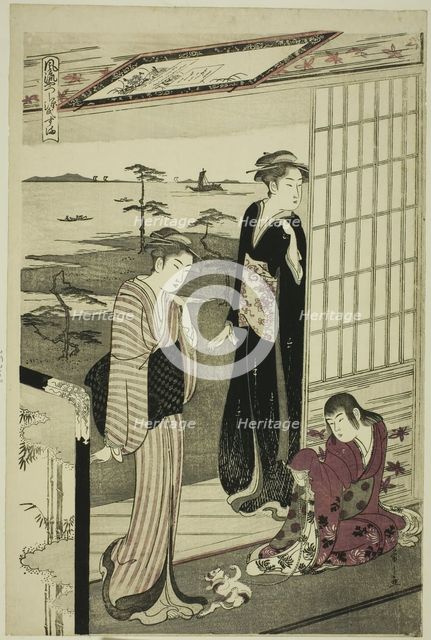 Suma, from the series "A Fashionable Parody of the Tale of Genji", c1789/94. Creator: Hosoda Eishi.