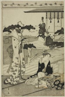 Suma, from the series "A Fashionable Parody of the Tale of Genji", c1789/94. Creator: Hosoda Eishi