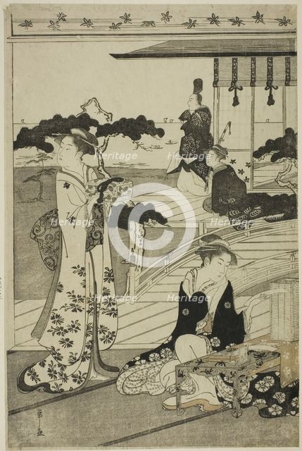 Suma, from the series "A Fashionable Parody of the Tale of Genji", c1789/94. Creator: Hosoda Eishi.