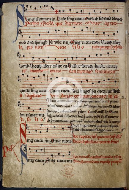 'Sumer is icumen in', mid 13th century.  Creator: Unknown.