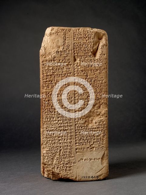 Sumerian King List Prism, Isin-Larsa period, c2004BC-c1595 BC. Artist: Unknown.