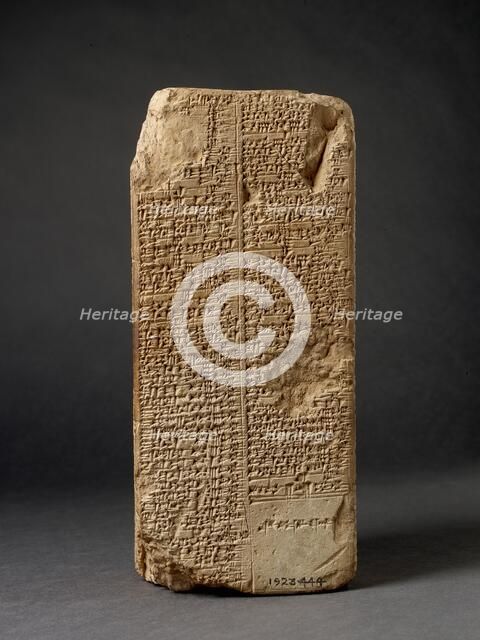 Sumerian King List Prism, Isin-Larsa period, c2004BC-c1595 BC. Artist: Unknown.