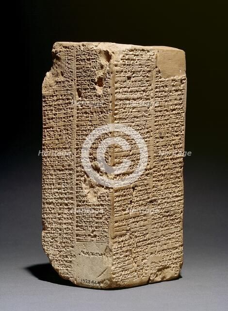 Sumerian King List Prism, Isin-Larsa period, c2004BC-c1595 BC. Artist: Unknown.