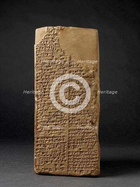 Sumerian King List Prism, Isin-Larsa period, c2004BC-c1595 BC. Artist: Unknown.