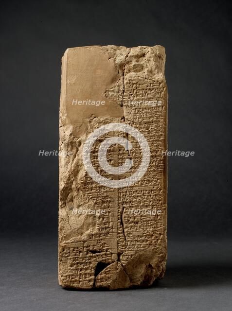 Sumerian King List Prism, Isin-Larsa period, c2004BC-c1595 BC. Artist: Unknown.