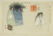 Sumidagawa, from the series "Pictures of No Performances (Nogaku Zue)", 1898. Creator: Kogyo Tsukioka