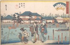 Sumidagawa Hashiba Watashi Zu (Yanagiya), ca. 1835-42., ca. 1835-42. Creator: Ando Hiroshige