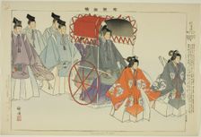 Sumiyoshi Mode, from the series "Pictures of No Performances (Nogaku Zue)", 1898. Creator: Kogyo Tsukioka