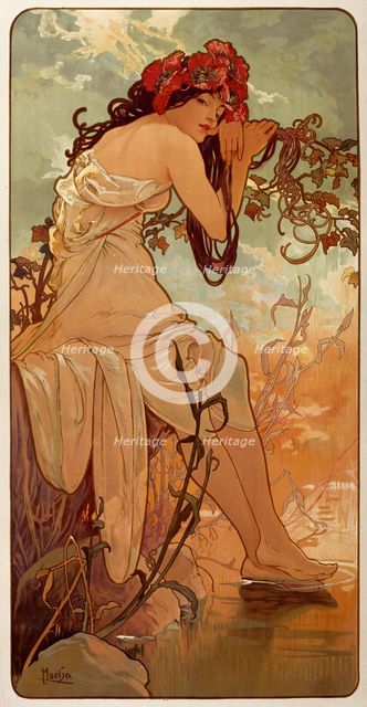 'Summer', 1896.  Artist: Alphonse Mucha