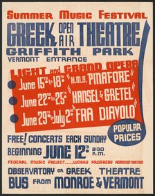 Summer Music Festival, Los Angeles, [193-]. Creator: Unknown