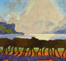 Summer morning in Maloggia, 1927. Creator: Giacometti, Giovanni (1868-1933)