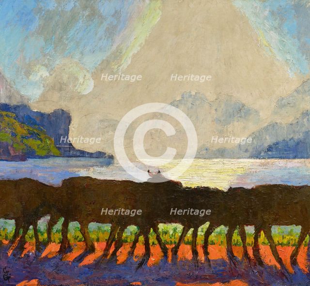 Summer morning in Maloggia, 1927. Creator: Giacometti, Giovanni (1868-1933).