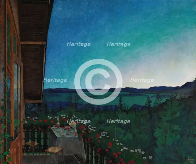Summer Night, 1899. Creator: Harald Sohlberg.