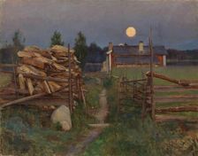 Summer Night Moon, 1889. Creator: Eero Jarnefelt