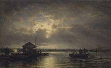 Summer Night on the Neva, 1875. Artist: Bogolyubov, Alexei Petrovich (1824-1896)