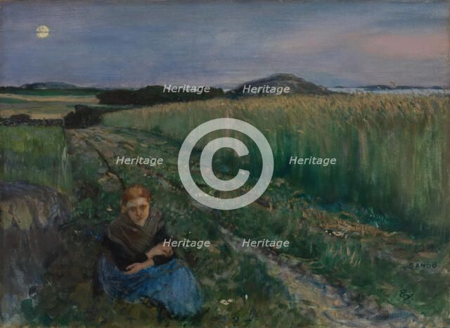 Summer Night at Sando, 1884. Creator: Eilif Peterssen.