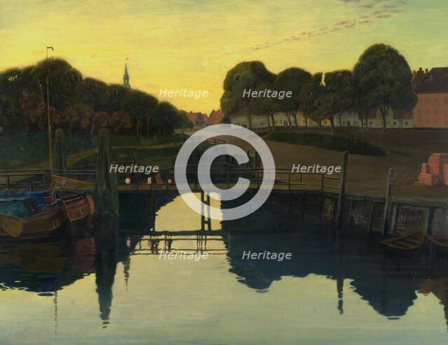 Summer night at Tönning, 1893. Creator: Johan Rohde.