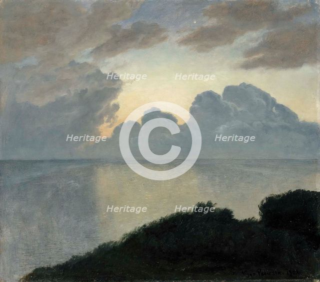 Summer Night by the Sea, Tisvilde, 1900. Creator: Viggo Christian Frederik Vilhelm Pedersen.