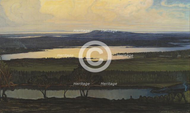 Summer Night. Study, late 19th-early 20th century. Creator: Otto Hesselbom.