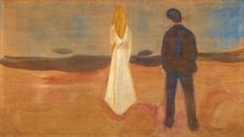 Summer Night. The Lonely Ones (The Reinhardt Frieze), 1906-1907. Creator: Munch, Edvard (1863-1944)