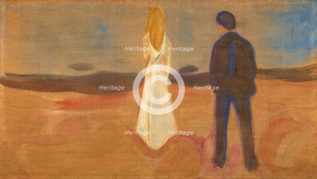 Summer Night. The Lonely Ones (The Reinhardt Frieze), 1906-1907. Creator: Munch, Edvard (1863-1944).