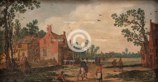 Summer at the "Lily" Tavern, 1623-1626. Creators: Jan van Goyen, Esaias van de Velde.