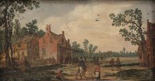 Summer at the "Lily" Tavern, 1623-1626. Creators: Jan van Goyen, Esaias van de Velde