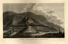Summer and Winter Habitations in Kamchatka (from the Voyage to the Pacific Ocean), 1785. Artist: Webber, John (1751-1793)