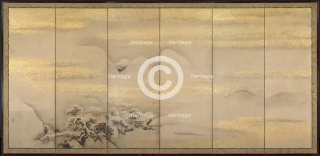 Summer and Winter Landscapes (one of a pair), 1600s. Creator: Kano Naonobu (Japanese, 1607-1650).
