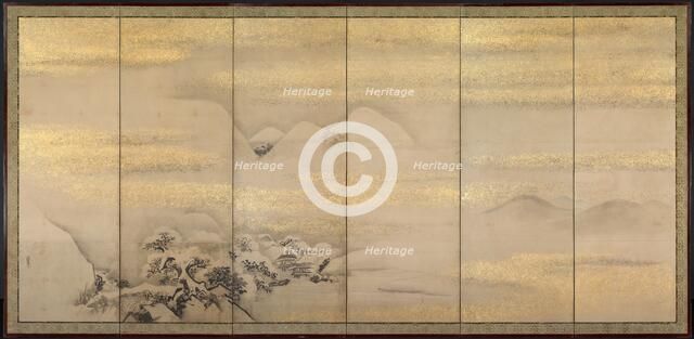 Summer and Winter Landscapes (one of a pair), 1600s. Creator: Kano Naonobu (Japanese, 1607-1650).