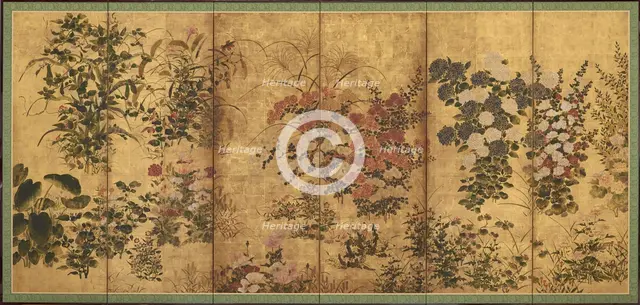 Summer and autumn flowers, Edo period, 17th century. Creator: Unknown.