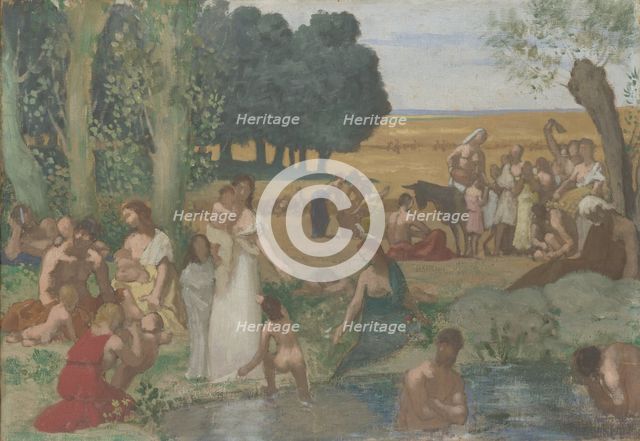 Summer, before 1873. Artist: Puvis de Chavannes, Pierre Cécil (1824-1898)
