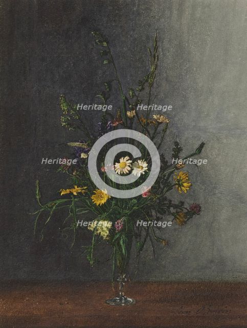 Summer Bouquet of Wild Flowers with Dandelions, 1863. Creator: Leon Bonvin.