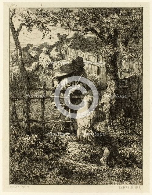 Summer, c. 1865. Creator: Charles Emile Jacque.