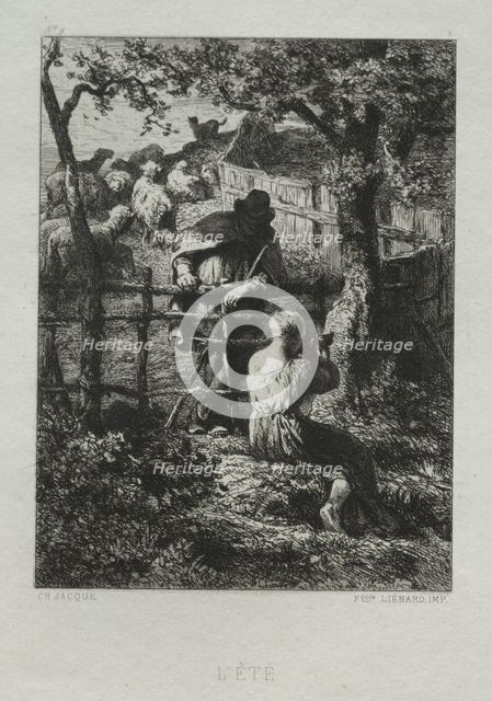 Summer Day. Creator: Charles-Émile Jacque (French, 1813-1894).