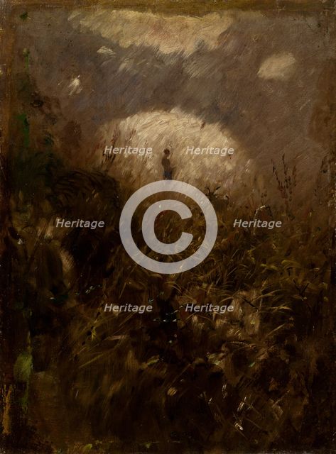 Summer Day. Goatsherd with a Goat, 1895-1897. Creator: Ladislav Mednyanszky.