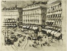 Summer Day in Madrid, c. 1903. Creator: Joseph J Pennell