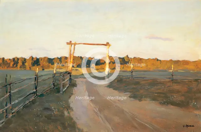 Summer evening  , 1900. Creator: Levitan, Isaak Ilyich (1860-1900).