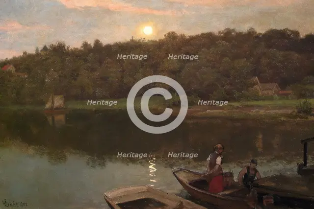 Summer Evening, 1902. Creator: Hans Gude.