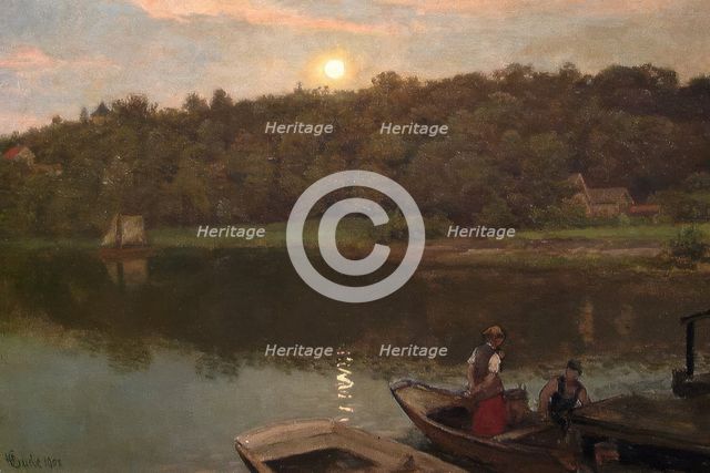 Summer Evening, 1902. Creator: Hans Gude.