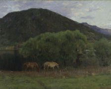 Summer Evening at Kviteseid, 1893. Creator: Erik Werenskiold