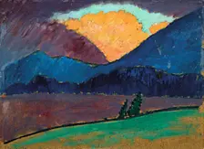 Summer evening at Murnau, 1908-1909. Creator: Javlensky, Alexei, von (1864-1941)