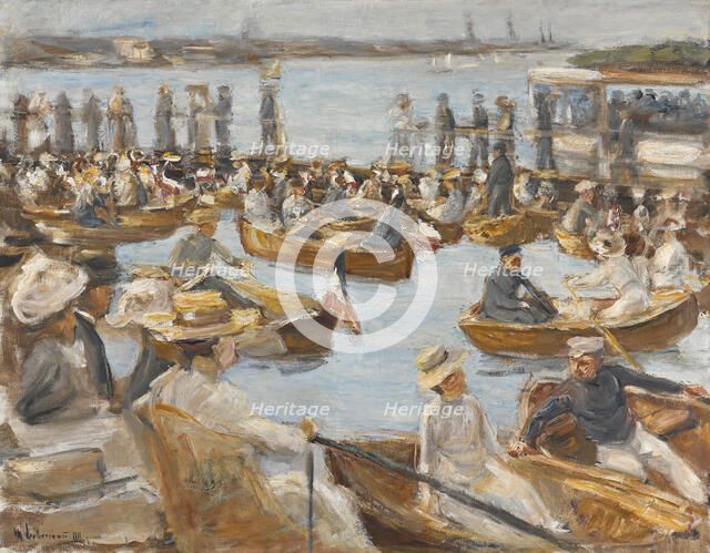Summer Evening on the Alster-River, Hamburg. Artist: Liebermann, Max (1847-1935)